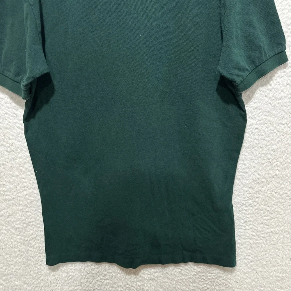 Vintage Ralph Lauren Polo Shirt‎ Men's Size Large Green Short Sleeve Cotton Pony